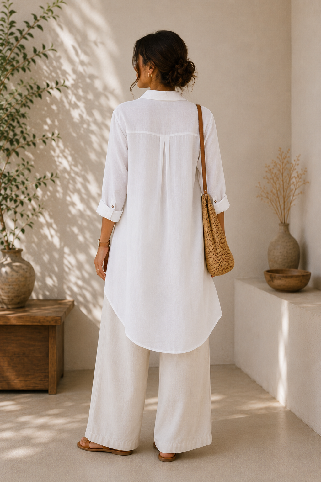 Women's Linen Hollow-Out Beach Shirt