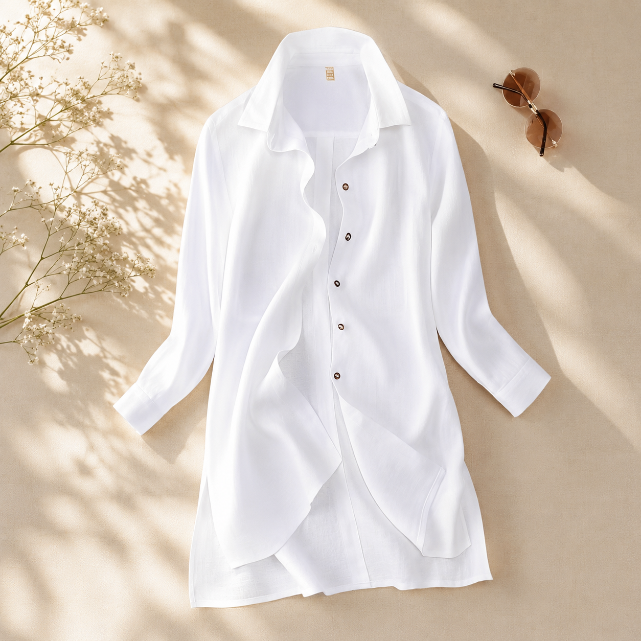 Women's Linen Hollow-Out Beach Shirt