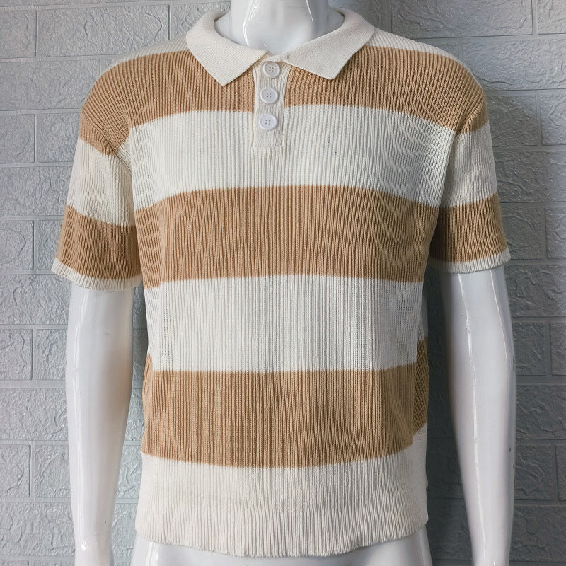 Modern Stripe Polo Shirt - Summer Comfort Fit