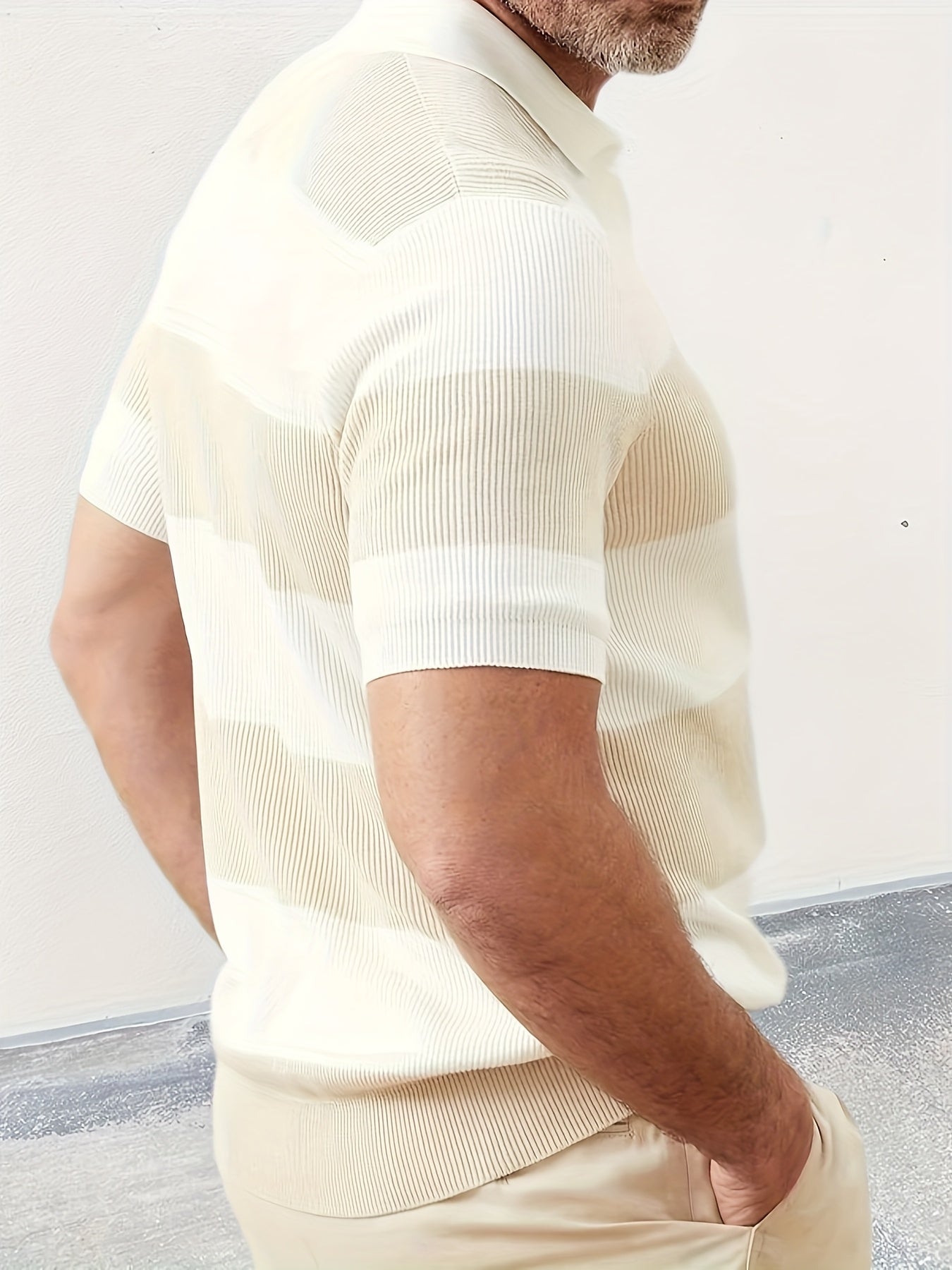 Modern Stripe Polo Shirt - Summer Comfort Fit