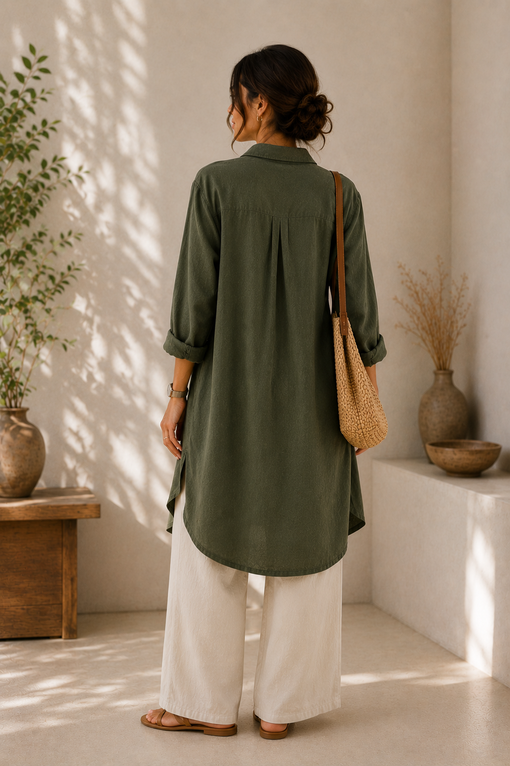 Women's Linen Hollow-Out Beach Shirt