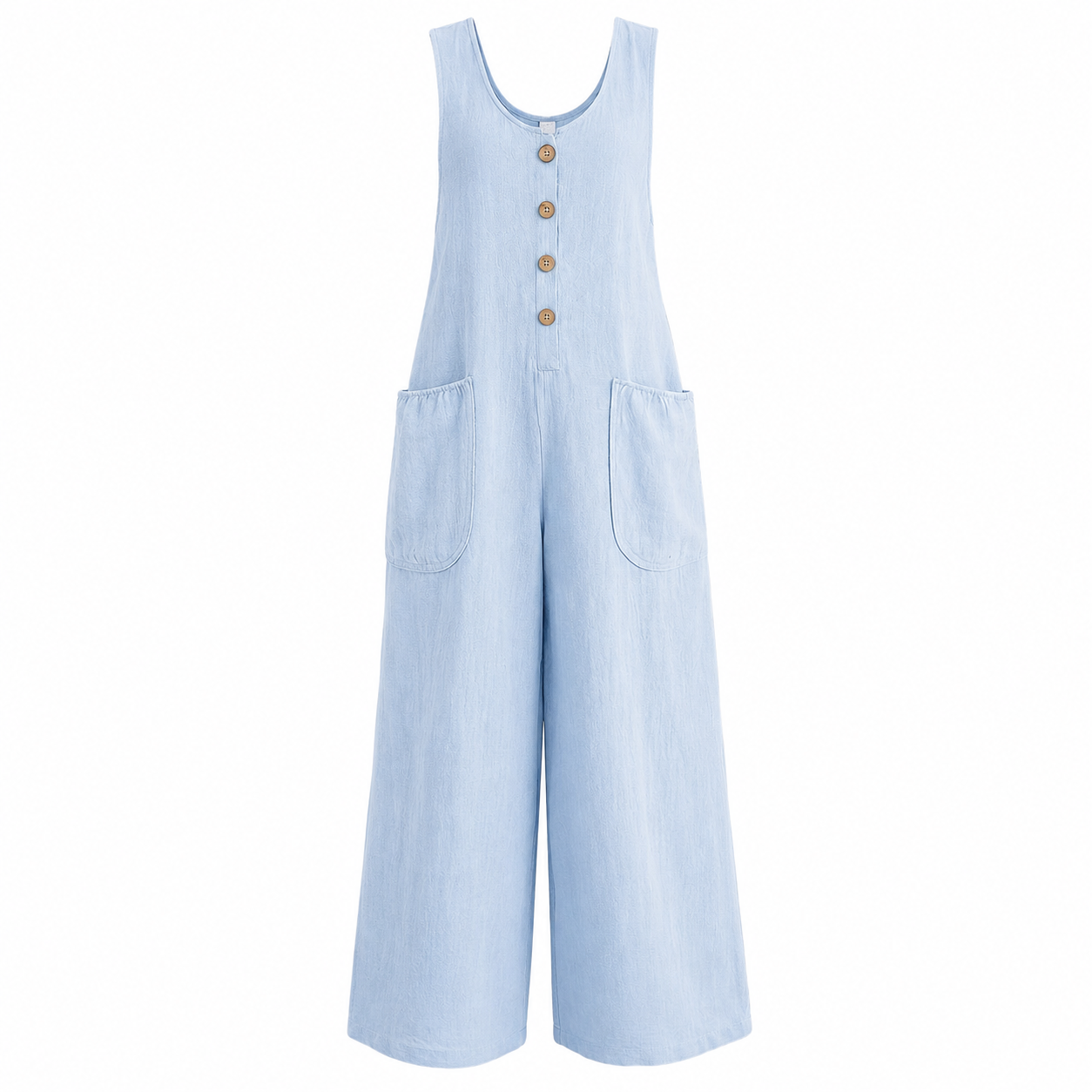 Women's Linen Cotton Wide-Leg Jumpsuit
