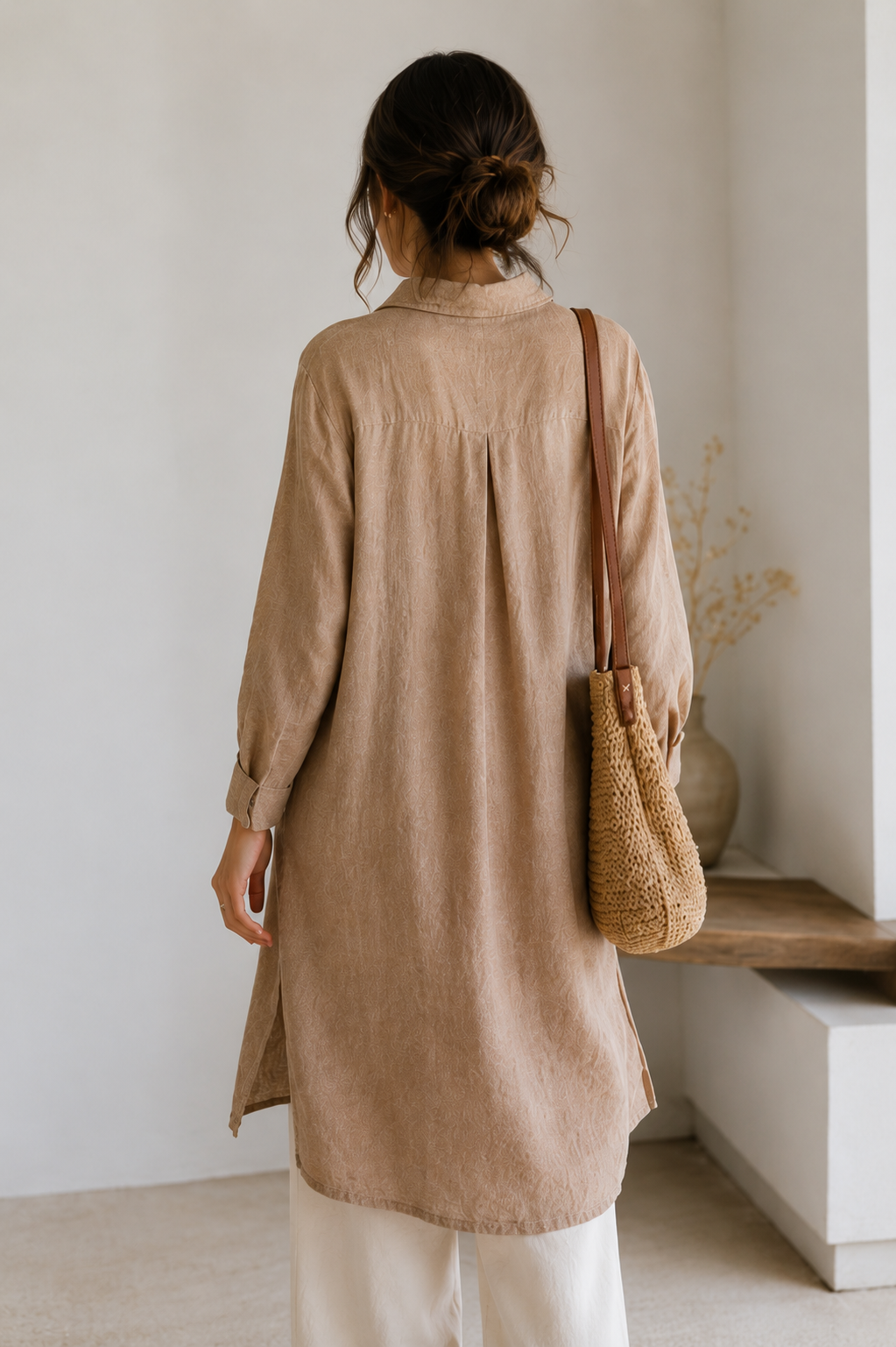 Women's Linen Hollow-Out Beach Shirt