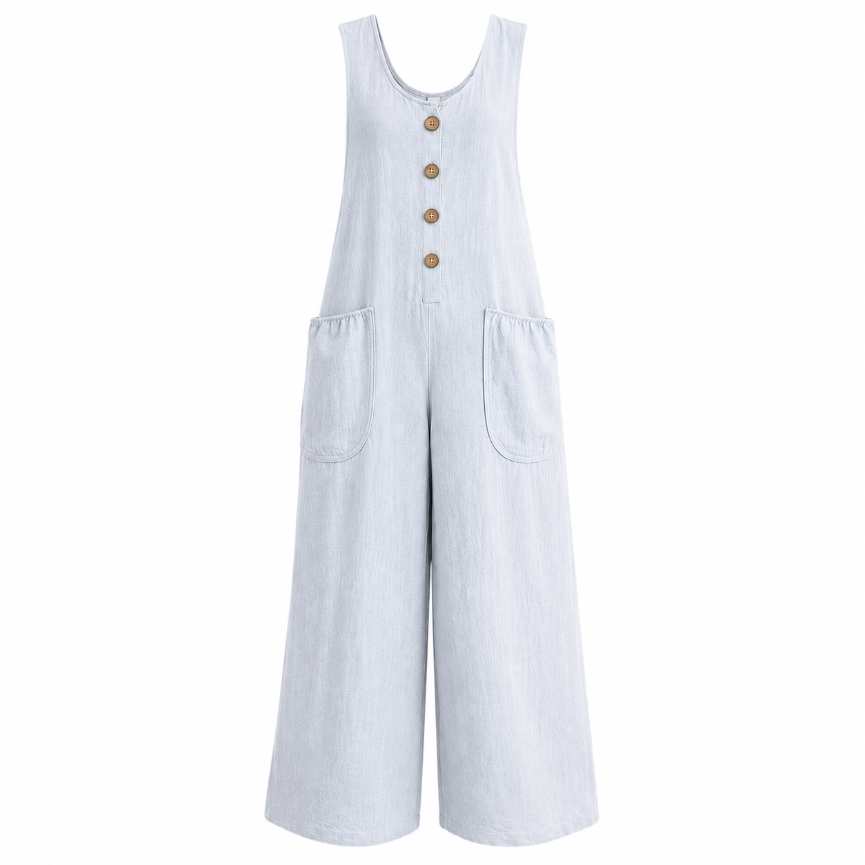 Women's Linen Cotton Wide-Leg Jumpsuit
