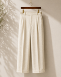 Men's Double Pleated Linen Trousers