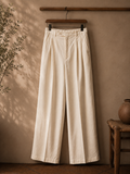 Men's Relaxed Linen Straight-Leg Pants