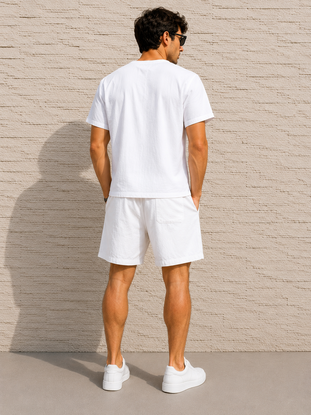 Men's Linen T-Shirt & Shorts Set