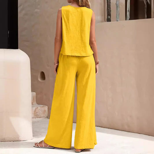 Elegant Minimalist Matching Set -Loose Fit Summer Outfit For Women